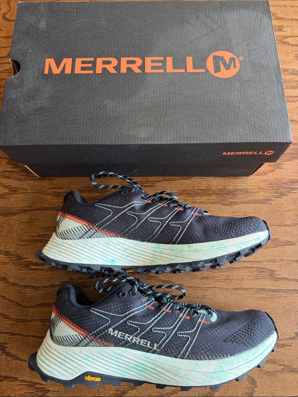 Merrell Women's Navy with Mint & Orange Trail Shoes